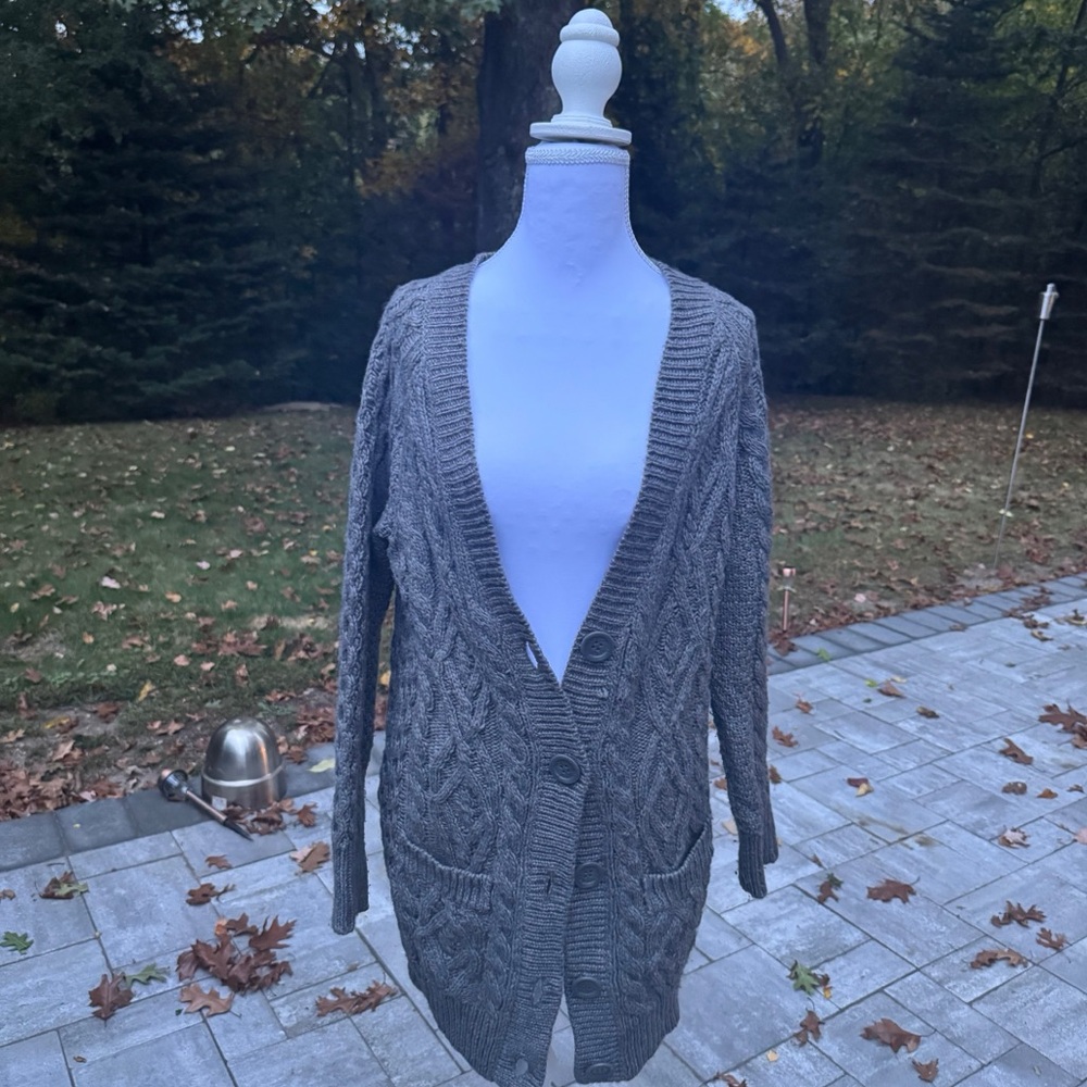 Gray cardigan